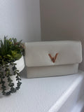 The Ivory Luxe Envelope Clutch